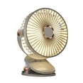 thumbnail image 1 of Ventilador de aire acondicionado de escritorio colgante con clip recargable, ventilador portátil con clip giratorio de 360° con LED para oficina y dormitorio, 1 of 5