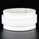 thumbnail image 4 of Brazalete de cuero Hugo con hebilla plateada cordón Blanco Punk Biker, 4 of 9