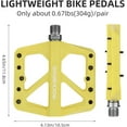 thumbnail image 4 of ROCKBROS Cycling Pedals Mountain Road Bike Pedals Bicycle Nylon Flat Pedals Sealed Bearings 9/16" Yellow 1 Pair, 4 of 7