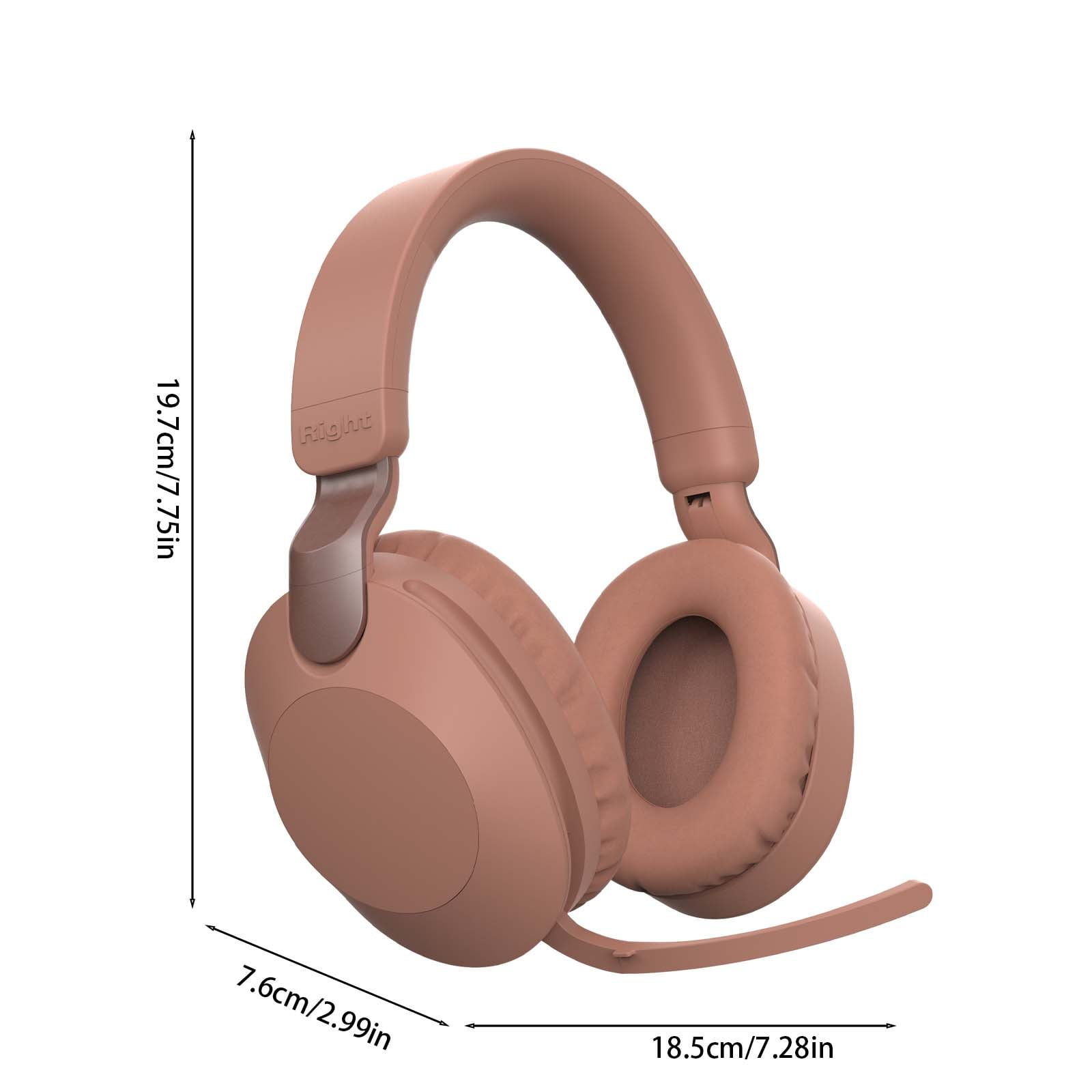 Wireless Headphones Bluetooth On-Ear Headset with Microphone and up to 50 Hours Battery Life with Quick Charging,Red