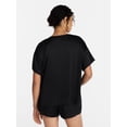 thumbnail image 4 of Joyspun Women’s Short Sleeve Stretch Satin Top and Shorts Pajama Set, 2-Piece, Sizes XS-3X, 4 of 6
