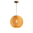 thumbnail image 1 of ELE Light & Decor ELE-GL0014D33 Hazel 1-Light Woven Globe Beige Pendant Light, 1 of 1