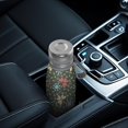 thumbnail image 5 of Floral 29oz Stainless Steel Insulated Thermos with Tea Filter, 360° Printed Travel Bottle, Leakproof BPA-Free,Anti-Slip Base, 304 Inner & 201 Outer, Vacuum Cup,Thanksgiving,Christmas, Spring,Flower, 5 of 6
