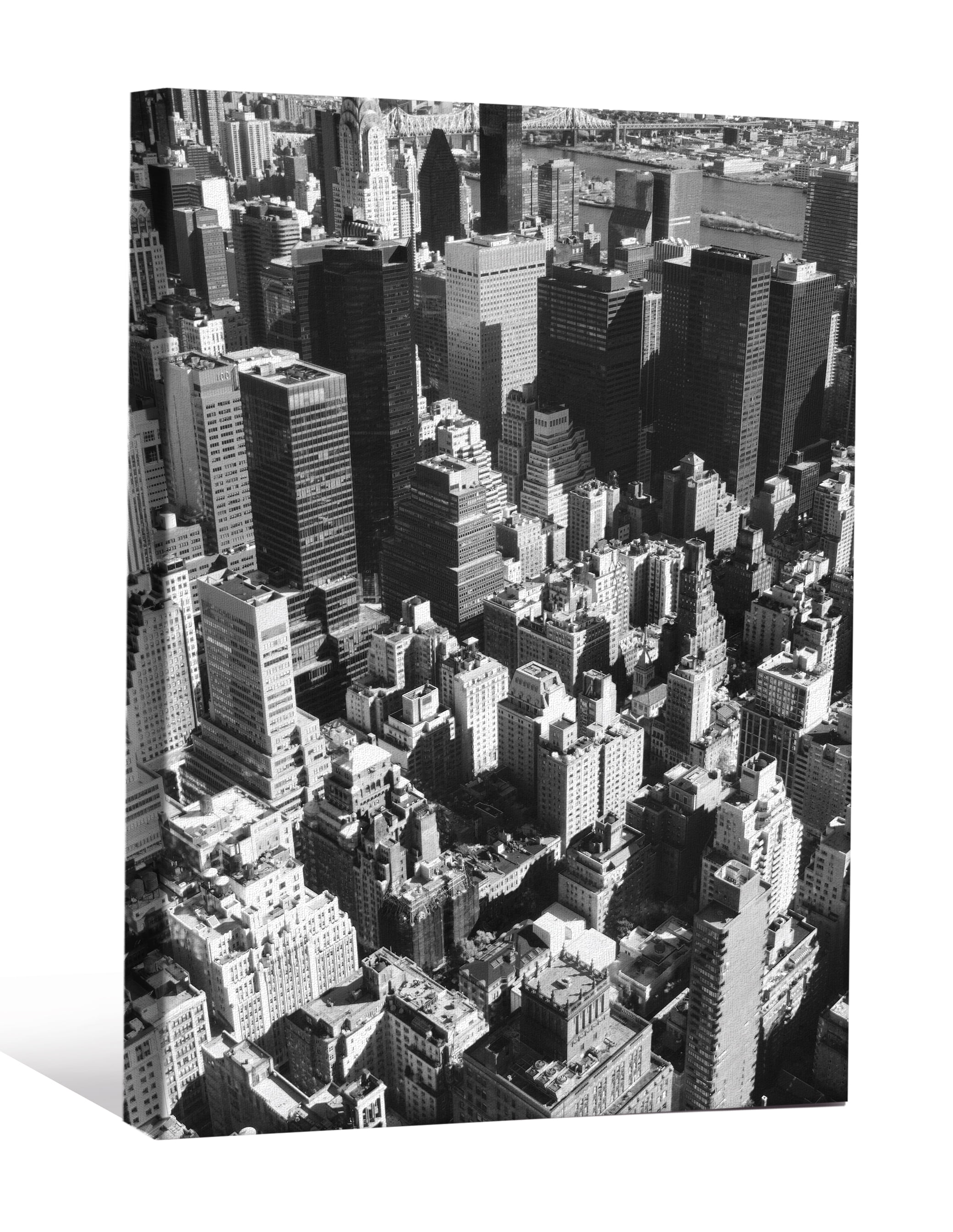 Gallery Wrap Heavyweight Canvas Art Wall Decor New York City Overhead View Skyscrapers Buildings At 2 Ft High X 1 5 Ft Wide X 2 Thick Cnv0031 Walmart Canada