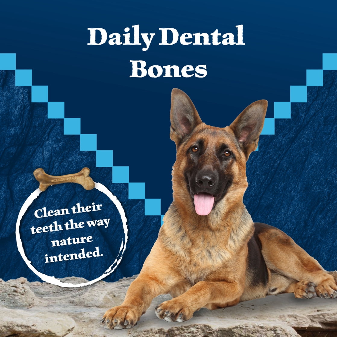 Blue Buffalo Wilderness Wild Bones Dental Chews Dog Treats, Mini, 10-oz Bag
