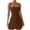Coffee, variant on Women's Square Neck Sleeveless Flare Mini Dress Casual Stretch Tank Top Bodice Summer Outfit Comfortable Stylish Fashion Womens Casual Trendy Midi Dresses