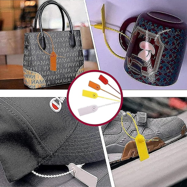 100 Bridas De Plástico Multicolores Con Etiqueta - Antifalsificación, Para Ropa, Logística, 5 Colores
