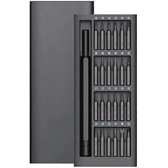 Ensemble de Tournevis de Précision 24-en-1 avec 24 Embouts en Acier Allié / Kit d'Outils de Réparation pour Ordinateur Portable, Téléphone Intelligent, Iphone, Appareil Photo, Appareils Électroniques, Etc. / Usage Professionnel, Pointes Magnétiques, Outils