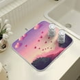 thumbnail image 4 of Yayeee Dish Drying Mat for Kitchen Counter 18" x 24" Microfiber Super Absorbent Coffee Decorative Pad, Pixel Floating Hearts, 4 of 9