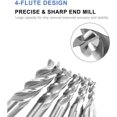 thumbnail image 4 of Qucyy Drill Bit Set 4 Flute End Mill Tungsten Carbide Steel Cutter Router Bits Rotary Burrs Tool Straight Shank 6mm-8mm Double Edge Engraving Bits, 5pcs, 4 of 5