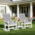 thumbnail image 5 of FODINGHILL Rocking Chair Cushions,Polyester Weatherproof Outdoor High Back Rocker Chairs Cushion with Ties,Thickened Seat for Patio,Grey, 5 of 10