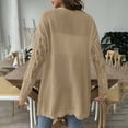 thumbnail image 6 of hxobax Women's Fall Oversized Cardigans Open Front Chunky Knit Sweater Coats Slouchy Jackets Outwear, 6 of 8