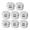 thumbnail image 1 of Magnetic Spice Tins 8Pcs,Stainless-Steel Magnetic Spice Container Magnetic Spice Jars Easy to Clean and Rust Free, 1 of 9