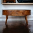 thumbnail image 4 of Artisan Furniture Solid Wood Chestnut Rounded Coffee Table, 4 of 8