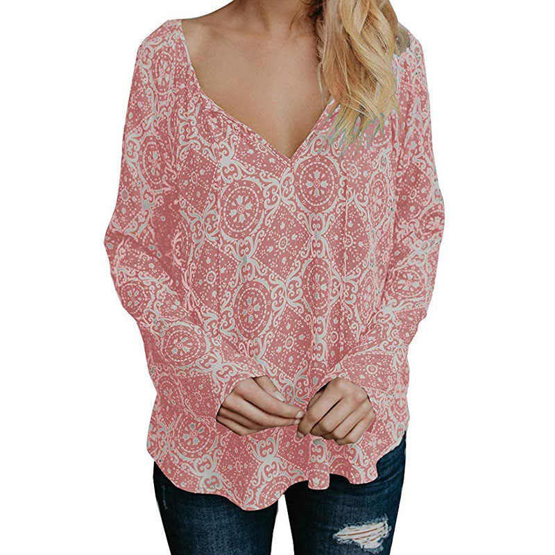 printed chiffon tops