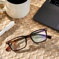 Equate Unisex Blue Light Square Glasses, Plastic Lens, Brown Tortoise