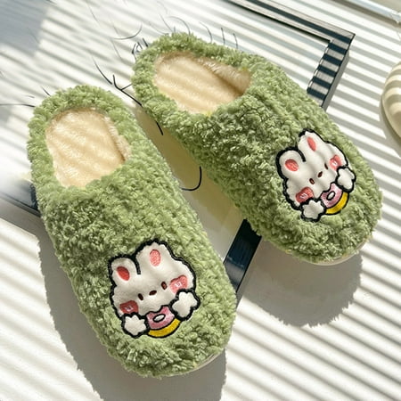 

Gubotare House Slippers For Women Women s Cross Band Soft Plush Slippers Cozy Open Toe House Shoes for Indoor Outdoor Lightweigh Breathable Fluffy Furry Slides for Women Green 7