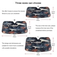 thumbnail image 5 of Universal Fit Accordion Auto Sunshade Windshield Sunshade 57'' x 31.5'' Sharks and Manta Rays, 5 of 8