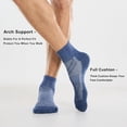 thumbnail image 5 of CAILDANL 6 Pack Men's Ankle Socks with Cushion, Sport Athletic Running Socks, 5 of 6