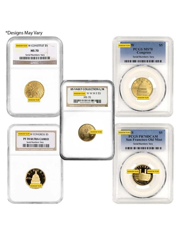 US Mint Gold $5 Commemorative Coin NGC/PCGS MS/PF 70 Random Year