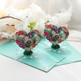thumbnail image 1 of Cheers Greeting Cards 3D Heart No Ink Bleeding Handmade Floral Print Holiday Greeting Thanksgiving Cards for Valentine's Day, 1 of 2