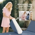 thumbnail image 4 of Outsunny 2-Piece Patio Chair Cushions with Back, 72" x 21" x 3" Replacement Cushions with Ties for Outdoor Lounge Chair, Sky Blue, 4 of 9
