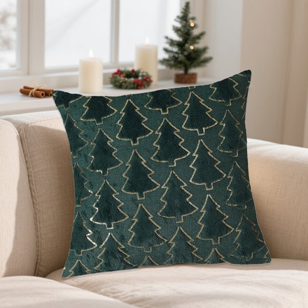 Christmas Pillowcase 17.71x17.71in Used For Christmas Decoration Winter Holiday Decoration Pillow Cover Suitable For Home Sofas