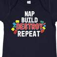 thumbnail image 4 of Inktastic Nap Build Destroy Repeat with Colorful Building Blocks Boys or Girls Baby Bodysuit, 4 of 5