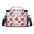 thumbnail image 3 of Lunch Box Pioneer Flower Floral Print Pattern Insulated Lunch Bag for Women Men,Medium Leakproof Lunchbox Cooler Bag Adjustable Strap,10 X 6.7 X 8 Inches, 3 of 6