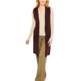 thumbnail image 4 of Chaleco tejido con botones color Vino AMAD Casual para mujer Talla L, 4 of 4