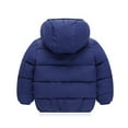 thumbnail image 3 of JIANJIA Baby Boys Coats & Jackets Winter Kids Solid Color Thick Hooded Long Sleeve Warm Tops Coat Holiday Wear,Blue,12-18 Months, 3 of 3