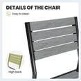 thumbnail image 5 of Crestlive Products Set of 2 Dining Chairs Aluminum Restaurant Chair Armless, Gray, 5 of 7