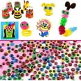 thumbnail image 4 of Xiao Hua 300 piezas de 12 mm de ojos saltones multicolores autoadhesivos redondos de plástico para manualidades, accesorios para manualidades y álbumes de recortes., 4 of 5