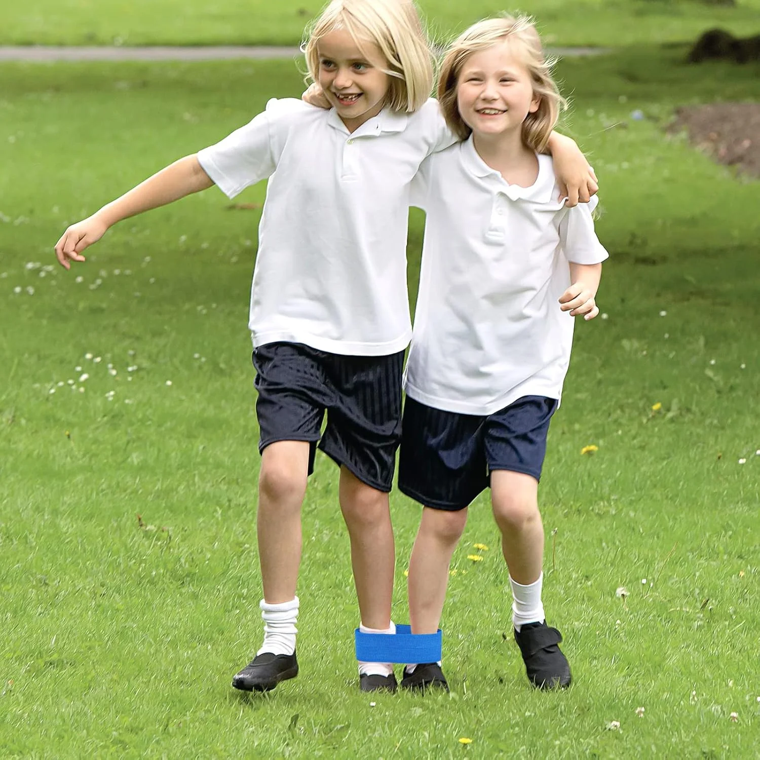 12 Pcs 3 Legged Race Bands Elastic Tie Kids Outdoor Teamwork Game Adults Family Carnival