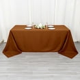 thumbnail image 4 of BalsaCircle 10 Pieces 90" x 132" Cinnamon Brown Rectangle Polyester Tablecloths Table Cover Linens, 4 of 8