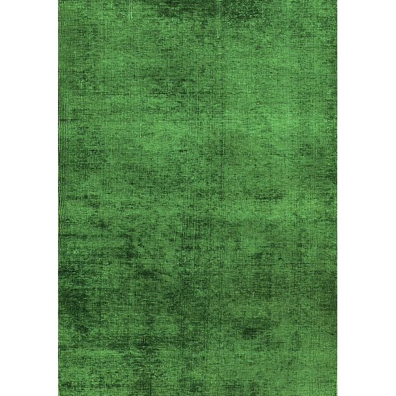 Ahgly Company Indoor Rectangle Oriental Green Industrial Area Rugs, 2' x 5'