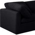 thumbnail image 6 of Meridian Furniture Indulge 129" Linen Fabric L-Shaped Modular Sectional in Black, 6 of 10