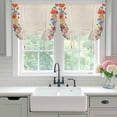 thumbnail image 4 of Colorful Roses Floral Balloon Curtains for Windows, Bedroom Curtains 54 Inch Length, Farmhouse Spring Flowers Vintage Tie Up Curtains Panels Thermal Insulated Bathroom Curtains Window 42"x54", 4 of 8