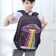 thumbnail image 6 of FORMRS Unisex School Backpack 17" Student Travel Bag with Laptop Compartment, Colorful UFO, 6 of 7