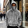 thumbnail image 7 of Gray Outfit for Man Fall Winter Long Sleeve Lounge Warm Fuzzy Basic Jackets Hoods Outfit Sweatshirts Man Zip Up 2026 S, 7 of 7