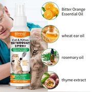 Oimmal Cat Deterrent Spray 120ml, Cat & Kitten Training Aid with Bitter, Anti Scratch Furniture Protector Establish Boundaries & Keep Cat off - 1pack