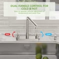 thumbnail image 5 of APPASO 2 Handle Kitchen Faucet with Soap Dispenser, Kitchen Faucet with Pull Down Sprayer, Brushed Nickel Kitchen Faucet, 4 Hole Kitchen Faucets, Stainless Steel Faucet for Kitchen Sink, RV, Bar, 5 of 14