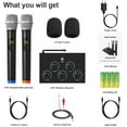 thumbnail image 5 of Rybozen Portable Karaoke Microphone Mixer System Set with Dual UHF Wireless, Black, 5 of 8