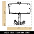 thumbnail image 2 of Blank Wooden Sign Post Self-Inking Rubber Stamp Ink Stamper - Black Ink - Small 1 Inch, 2 of 7