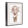 thumbnail image 2 of Stupell Industries Cottage Hot Air Balloon Animals Pink Black Framed Giclee Art, 11 x 14, by Christine Simpson Art, 2 of 8