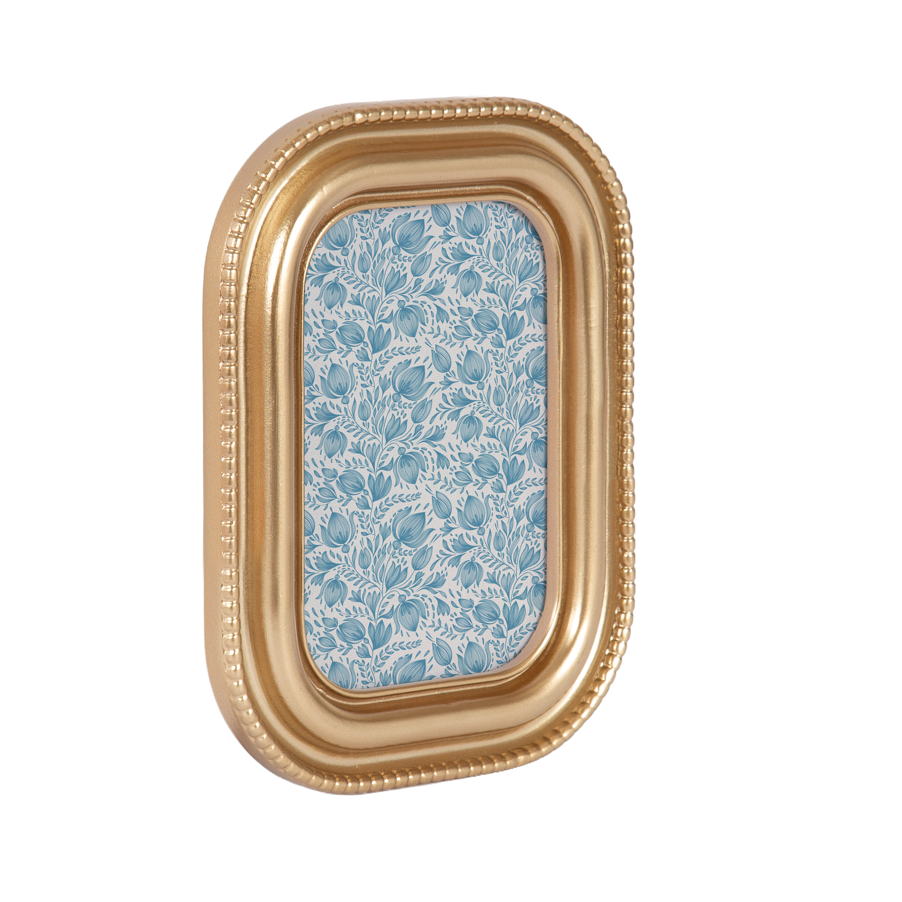 DesignOvation 4x6 Beaded Gold Picture Frame, Tabletop photo 4