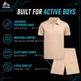 thumbnail image 5 of RBX Boys Short Set Moisture Wicking Golf Polo Shirt and Shorts Athletic Outfit for Sports 2 Piece, 5 of 7