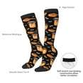 thumbnail image 5 of Picia Women Crew Soft Moisture-wicking Socks Bee and Honey Pattern Design Cotton Socks, One Size fit All, 5 of 9