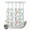 Blue Green, variant on No Hook Shower Curtain, Teal Red Coastal Shower Curtains for Bathroom with See Through Top Window, Nautical Seahorse Beach Coral Starfish Waterproof & Washable Bath Curtain Small Stall 36"x78"