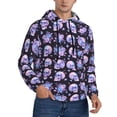 thumbnail image 2 of Daiia flower Skull rose for Men's Fashion Hoodies & Sweatshirts with Kangaroo Pocket Hooded Sweatshirt Breathable & Moisture Wicking-Medium, 2 of 7